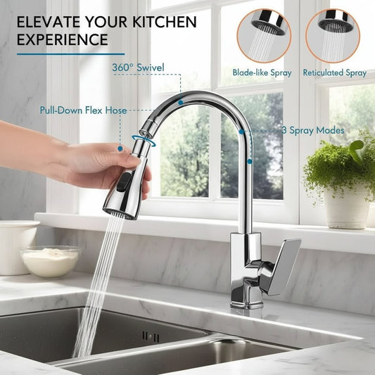 SwaachFlow 360° Kitchen Tap (Indian touch – “Swaach” means clean/pure)